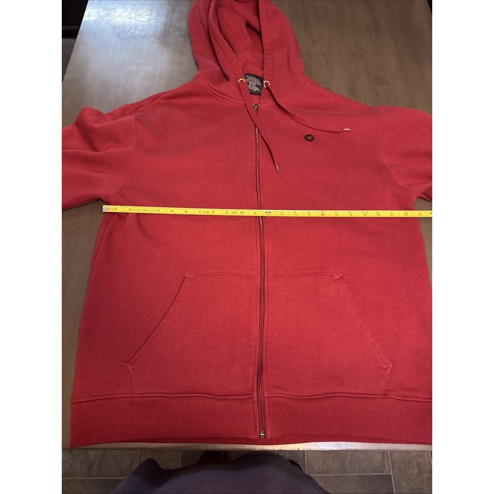 Vintage Southpole Y2K Maroon Authentic Collection Full Zip Hoodie Sweatshirt XL - Picture 4 of 11